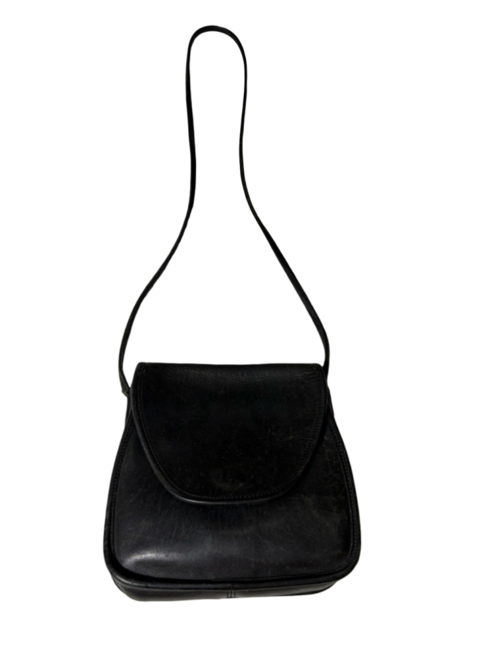 Vintage Coach Lindsay Black Leather Crossbody Bag Pre-1994 USA Made